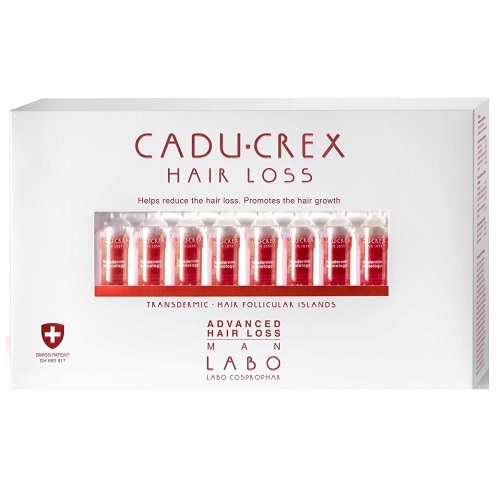 Tratament impotriva caderii parului stadiu avansat pentru barbati Cadu-Crex, 20 fiole x 3.5 ml, Labo