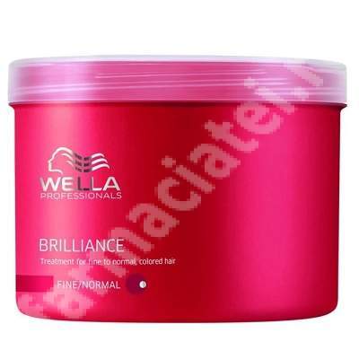 Tratament masca pentru parul vopsit cu structura fina sau normala Brilliance, 500 ml, Wella Professionals