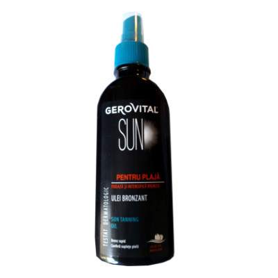 Ulei bronzant pentru plaja, 150ml, Gerovital Sun