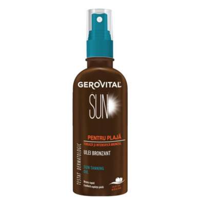 Ulei bronzant pentru plaja Gerovital Sun, 150 ml, Farmec