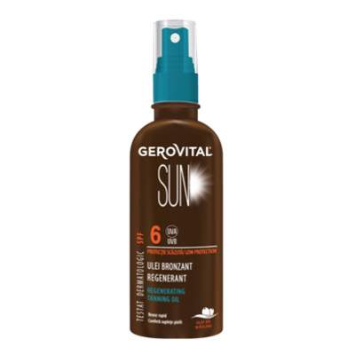 Ulei bronzant regenerant SPF6 Gerovital Sun, 150 ml, Farmec