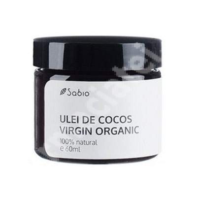 Ulei de cocos virgin organic, 60 ml, Sabio