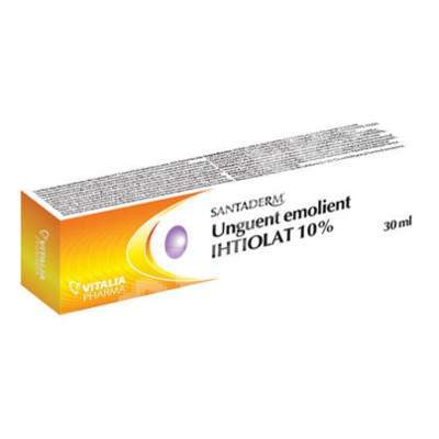 Unguent emolient Ihtiolat, 10%, 30 ml, Santaderm