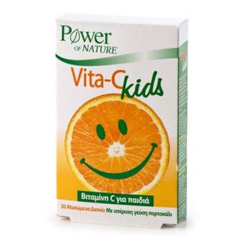 Vita C Kids, 30 tablete masticabile, Power Of Nature