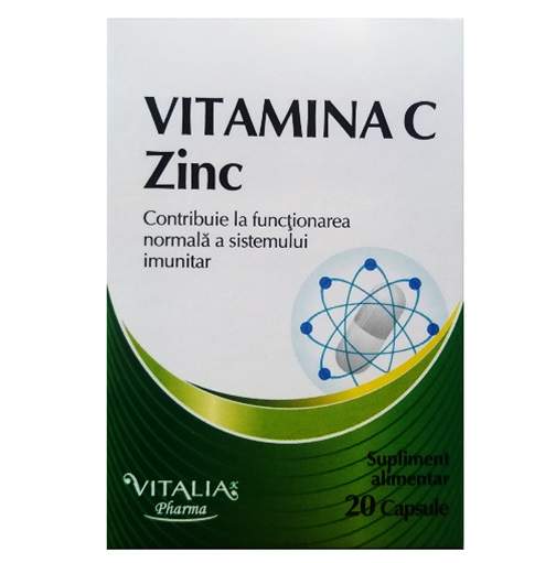 Vitamina C 320mg cu Zinc 5mg, 20 cps, Viva Pharma