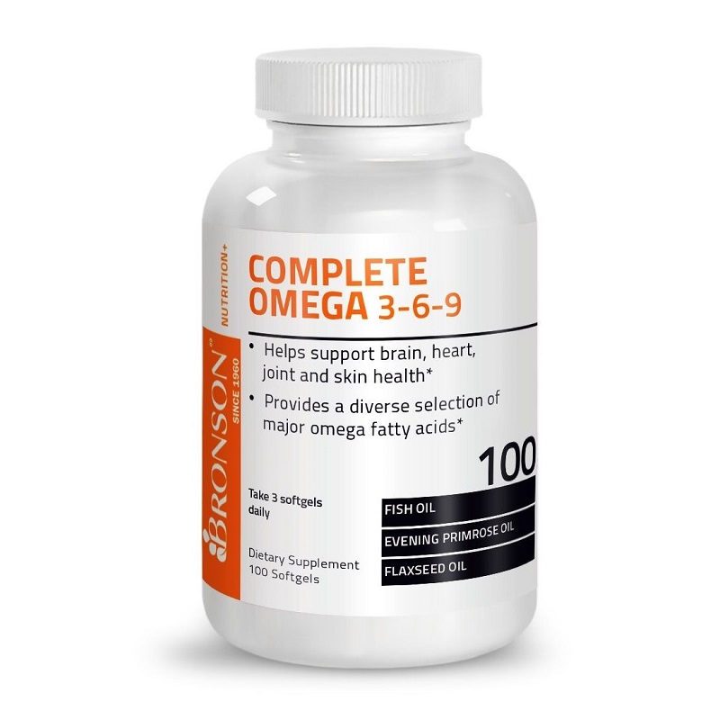 Complete Omega 3-6-9, 100 capsule, Bronson Laboratories