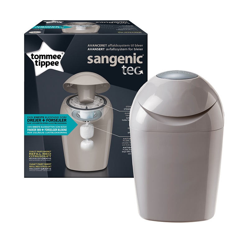 Cos pentru scutece Sangenic Tec Urban, gri, Tommee Tippee