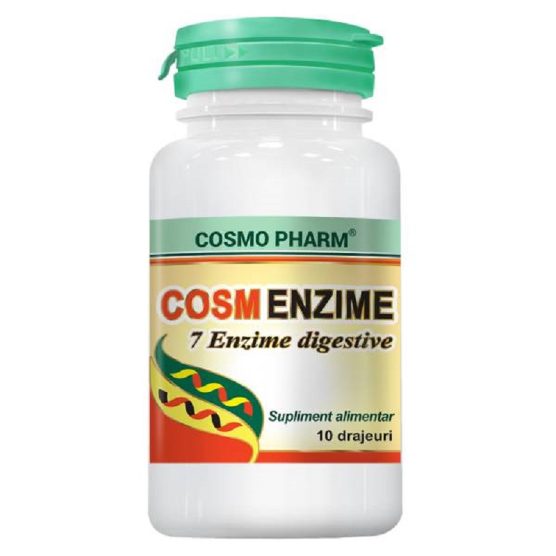 Cosm Enzime, 10 drajeuri, Cosmopharm