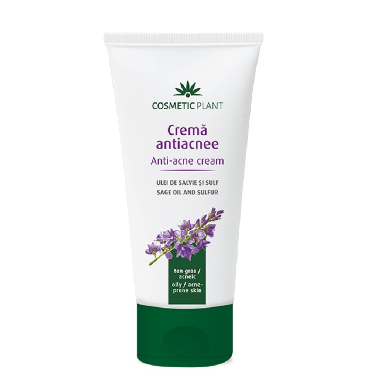 Crema antiacnee cu ulei de salvie si sulf, 100 ml, Cosmetic Plant