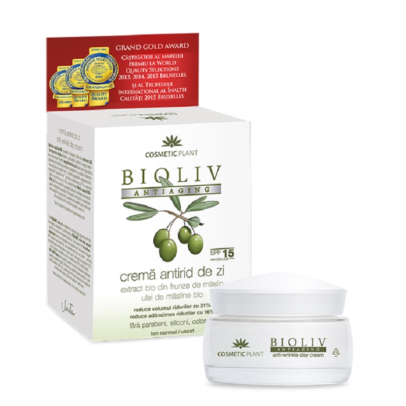 Crema antirid de zi Bioliv Antiaging, 50 ml, Cosmetic Plant