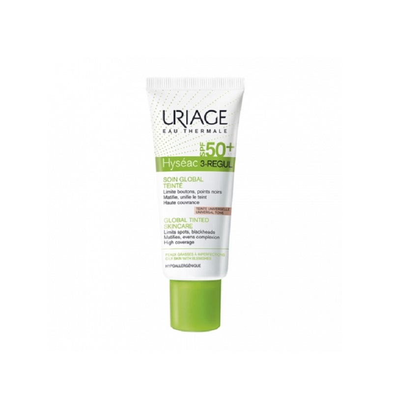 Crema coloranta 3 in 1 Hyseac 3-Regul SPF 50+, 40 ml, Uriage