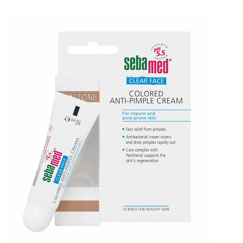 Crema dermatologica antiacneica colorata Clear Face, 10 ml, Sebamed