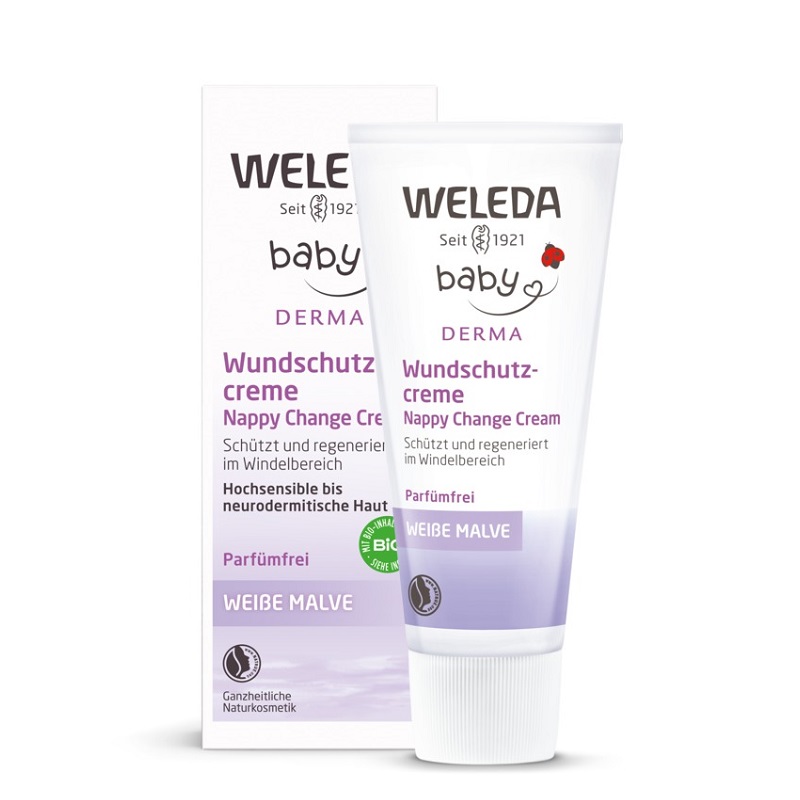 Crema pentru zona scutecului cu nalba alba Baby Derma, 50 ml, Weleda