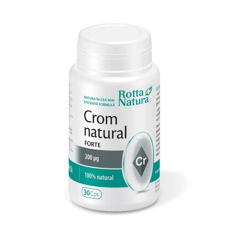 Crom natural forte, 200 mcg, 30 capsule, Rotta Natura