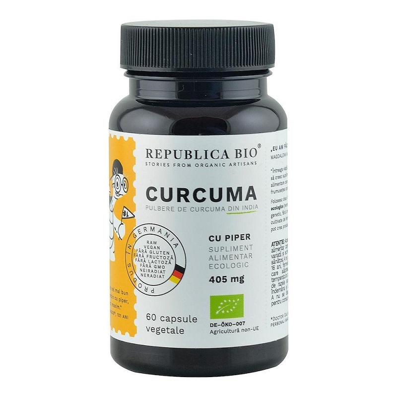 Curcuma, 405 mg, 60 capsule, Republica Bio