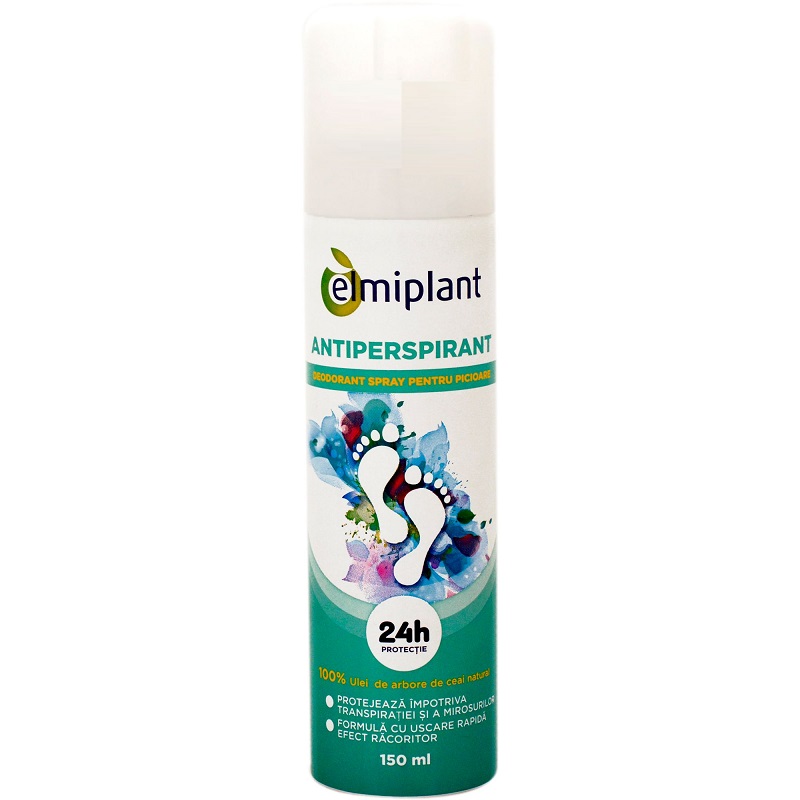 Deodorant spray antiperspirant pentru picioare, 150 ml, Elmiplant