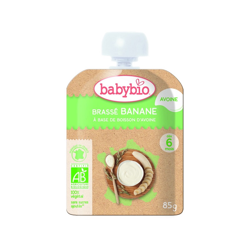 Piure Eco cu ovaz si banane, 85 gr, BabyBio