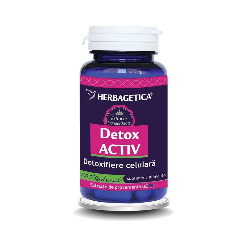 Detox activ, 60 capsule, Herbagetica