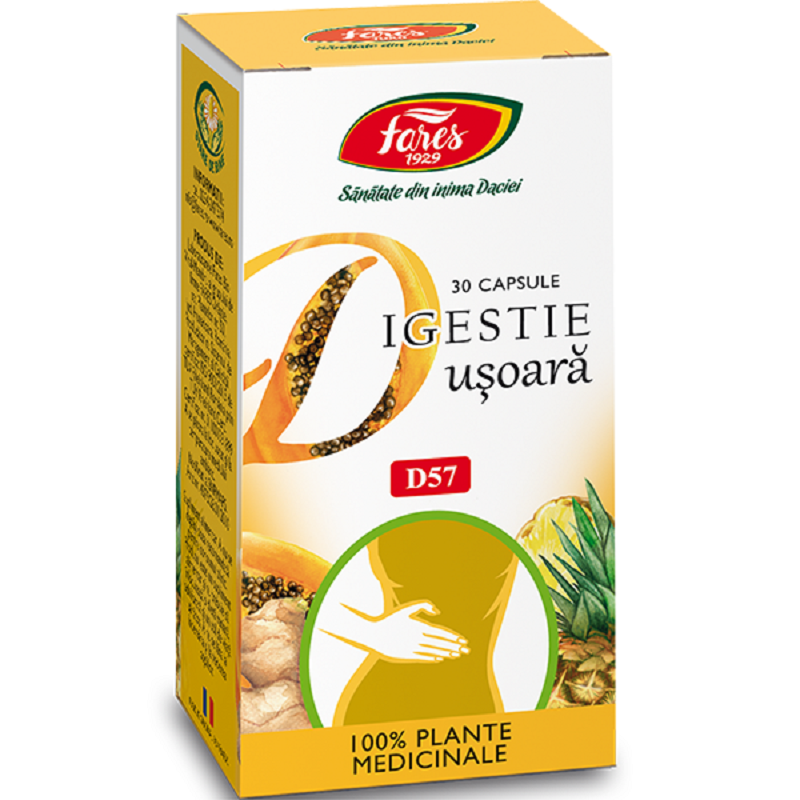 Digestie usoara, 30 capsule, Fares