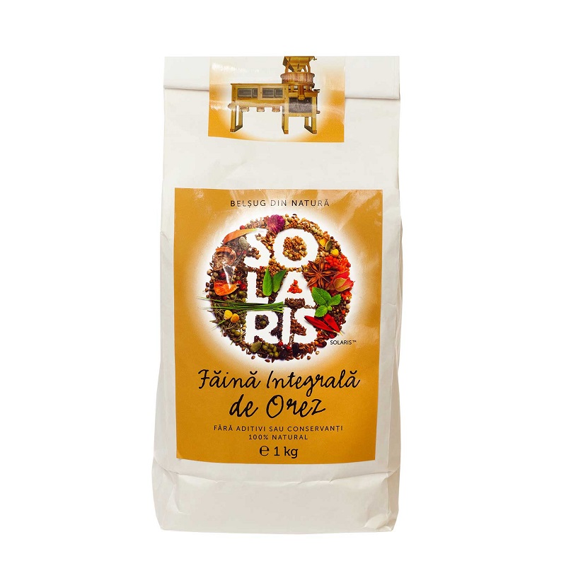 Faina integrala de orez, 1 kg, Solaris