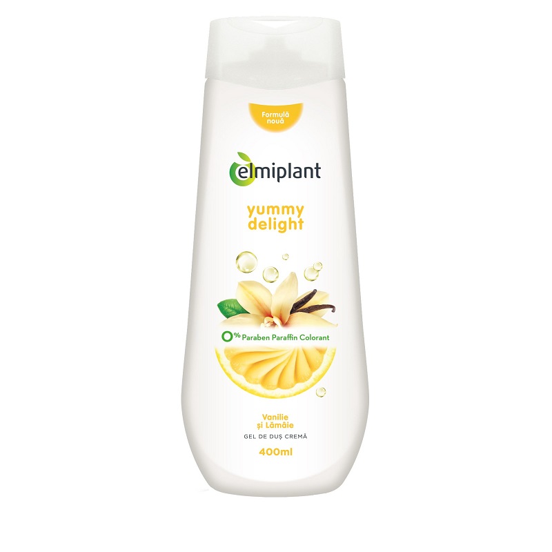 Gel de dus crema cu vanilie si lamaie Yummy Delight, 400 ml, Elmiplant