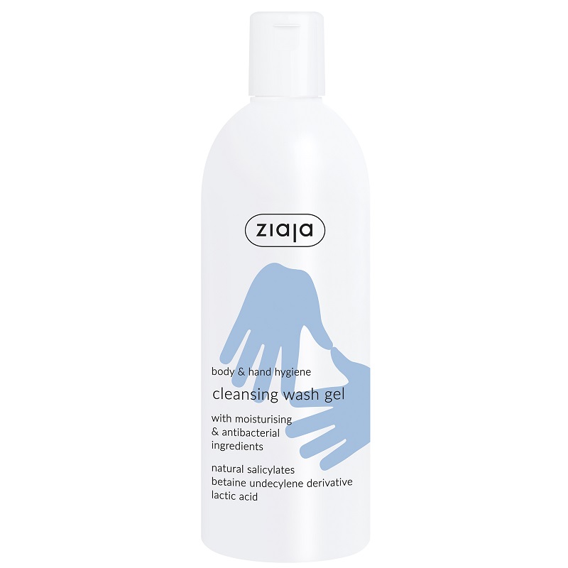 Gel de spalare pentru maini si corp cu proprietati antibacteriene, 400 ml, Ziaja