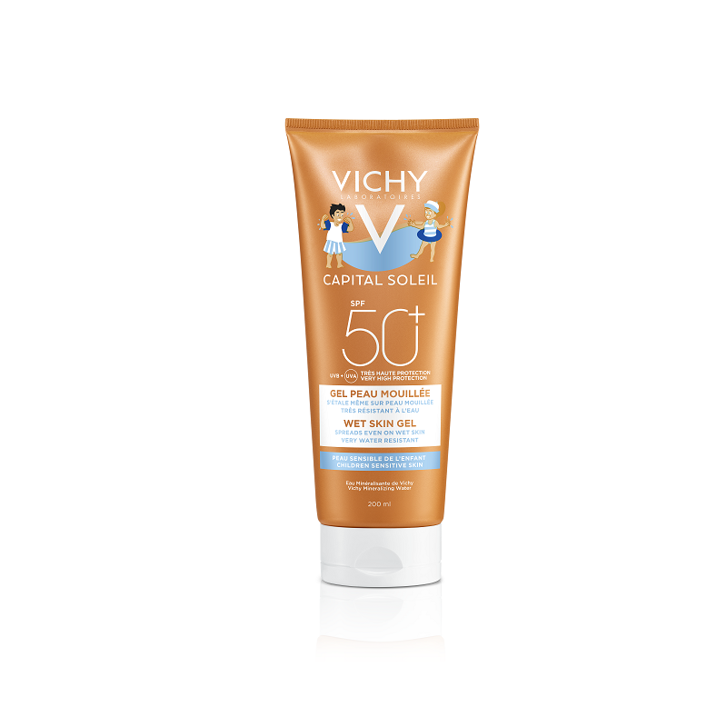 Gel pentru copii rezistent la apa cu SPF50+ Capital Soleil, 200 ml, Vichy