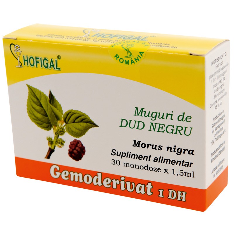 Gemoderivat muguri dud negru, 30 monodoze, Hofigal