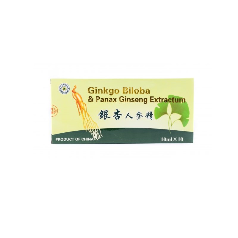 Ginkgo Biloba si Panax Ginseng Extractum , 10 fiole x 10ml, Sanye Intercom