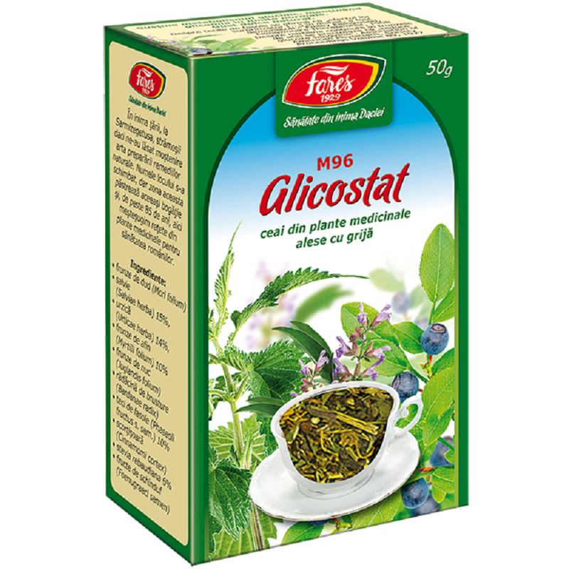 Ceai glicostat, 50 g, Fares