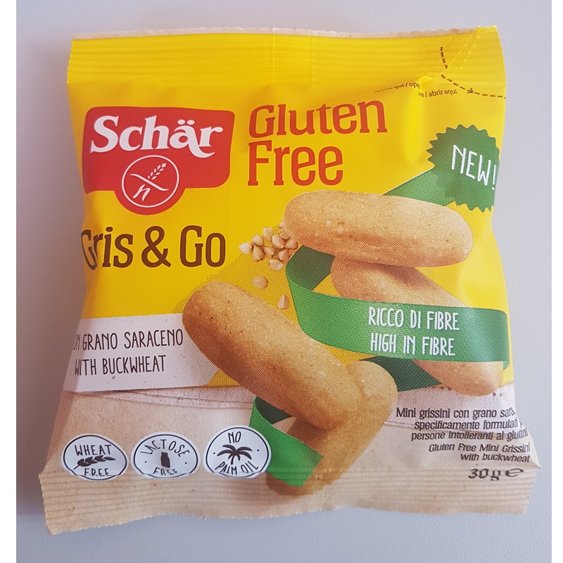 Grisine fara gluten cu faina de hrisca, 30 g, Gris&Go, Schar