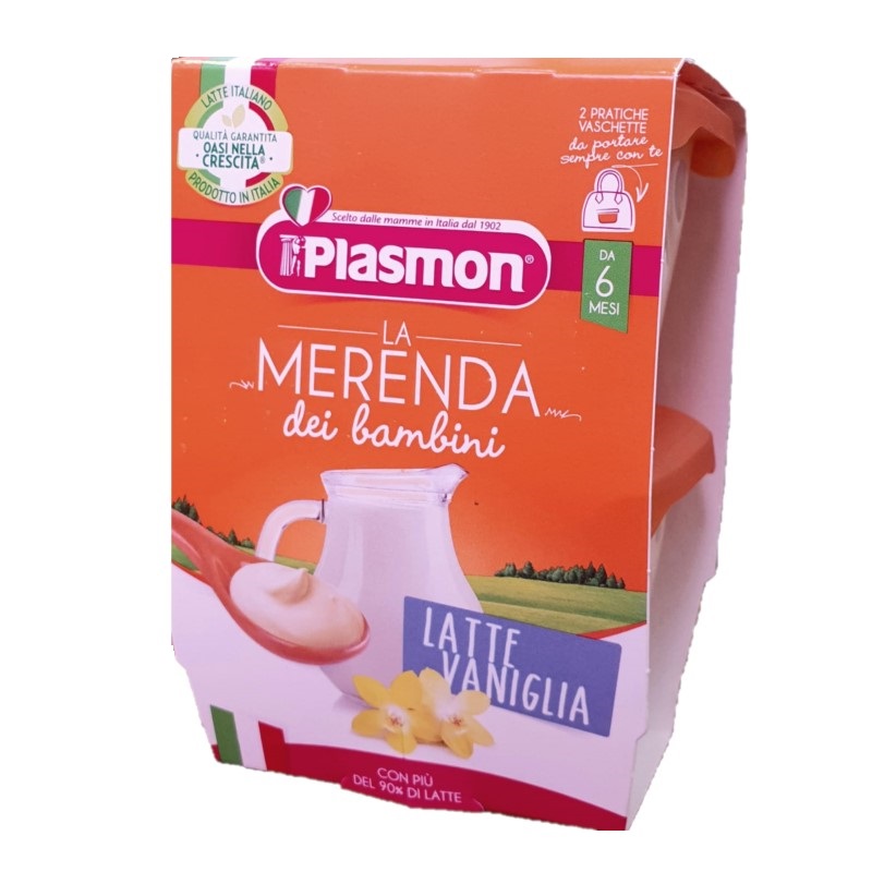 Gustare Merenda lapte cu vanilie, +6luni, 2x120g, Plasmon