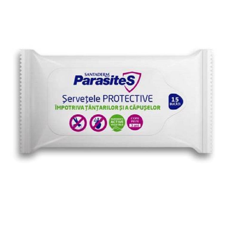 Servetele protective impotriva tantarilor si capuselor, 15 bucati, Parasites