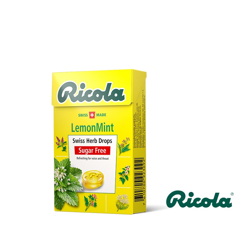 Dropsuri din plante cu gust de Lemon Mint, 40gr, Ricola