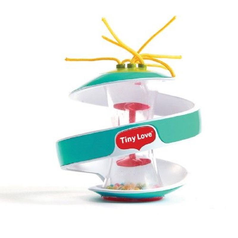 Jucarie spirala cu Rainstick Turquoise, TL147, Tiny Love