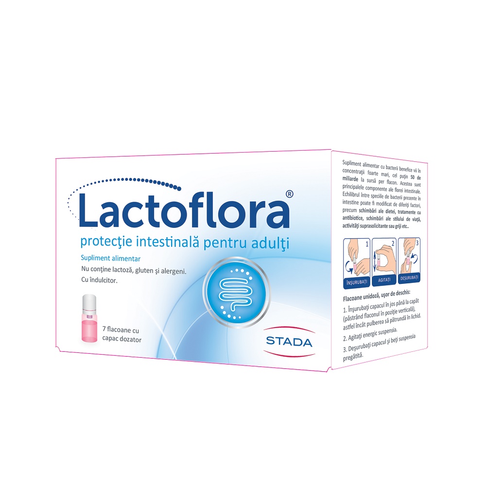 Lactoflora Protectie Intestinala Adulti, 7 flacoane, Stada