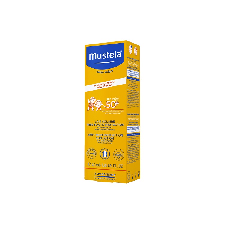 Lotiune pentru fata protectie solara SPF 50+ bebelusi si copii , 40 ml, Mustela