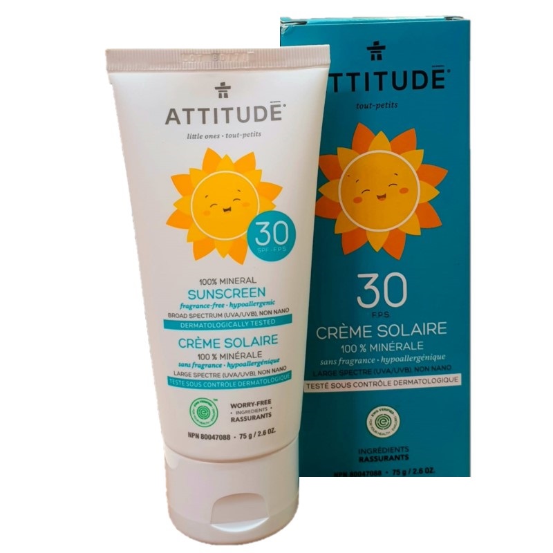 Lotiune protectie solara pentru copii, 75 g SPF30, Attitude