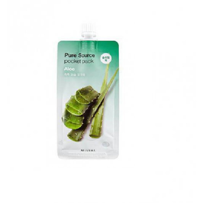 Masca de noapte hidratanta cu aloe vera Pocket Pack, 10 ml, Missha