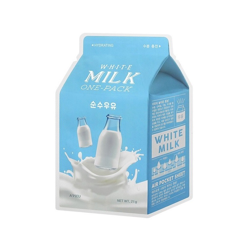 Masca faciala pentru hidratare White Milk, 21 g, Apieu