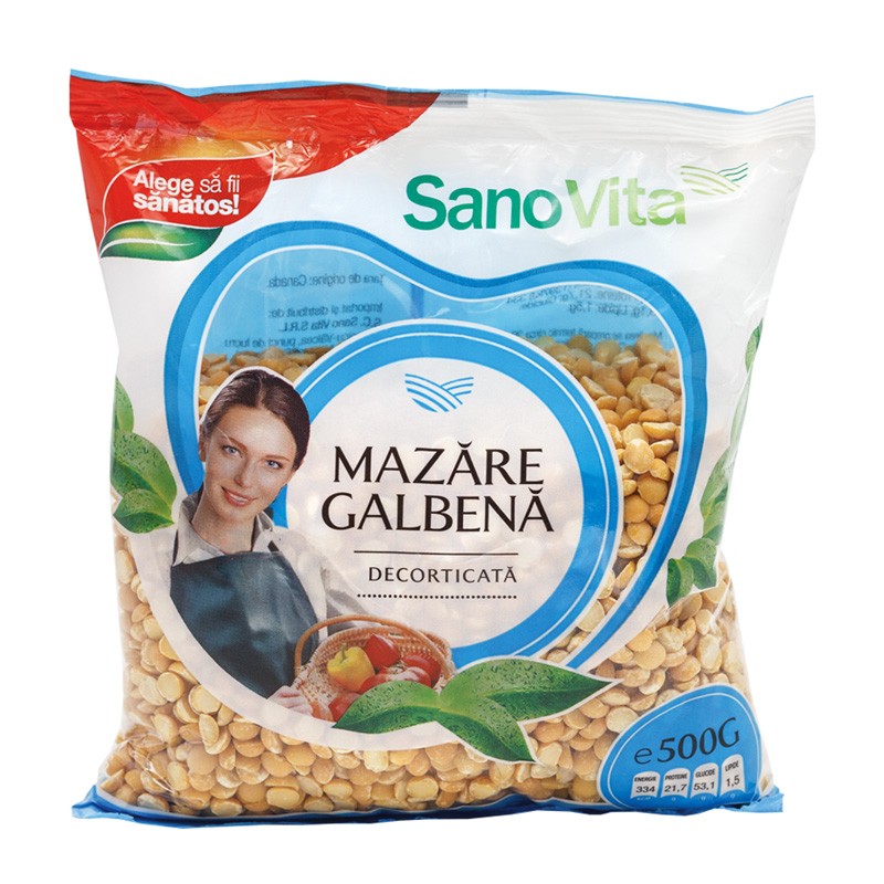 Mazare galbena decorticata, 500 gr, Sanovita