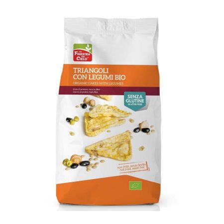 Snack Triunghiular Bio cu legume fara gluten, 100 g, Finestra soul Cielo