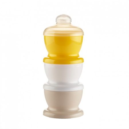 Recipient pentru lapte cu 3 compartimente, Ananas, Thermobaby