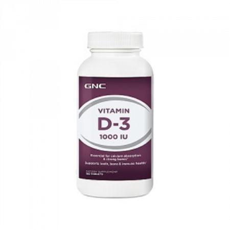 Vitamina D3 1000 IU, 180 tablete, GNC