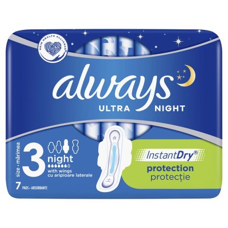 Absorbante Always Ultra Night, 7 bucati, Marimea 3, P&G