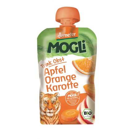 Piure Bio din morcovi, mere si portocale, 100g, Mogli