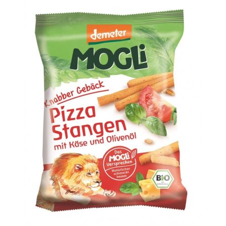 Sticks pizza Bio cu branza si ierburi aromate, 75 gr, Mogli