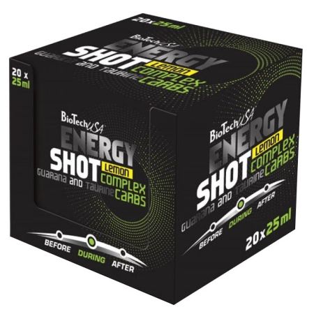 Energy Shot Lemon, 20x25ml, Biotech