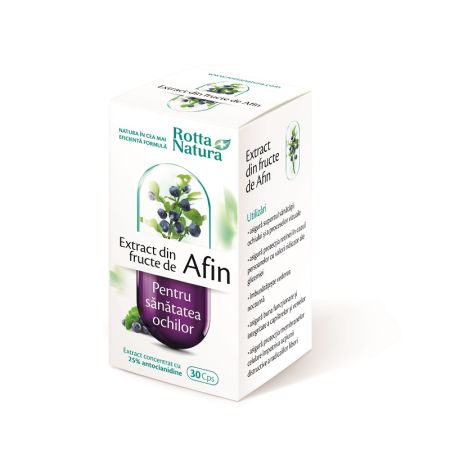 Extract din fructe de afin, 30 capsule, Rotta Natura