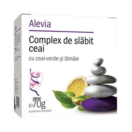 Complex de slabit cu ceai verde si lamaie, 70 g, Alevia